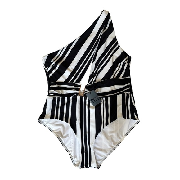 NWT CCX by City Chic Amara One Piece, Black Print, Size 22 - Picture 3 of 10